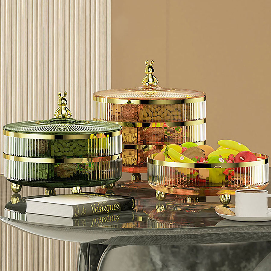 金兔迎春糖果盒無轉盤